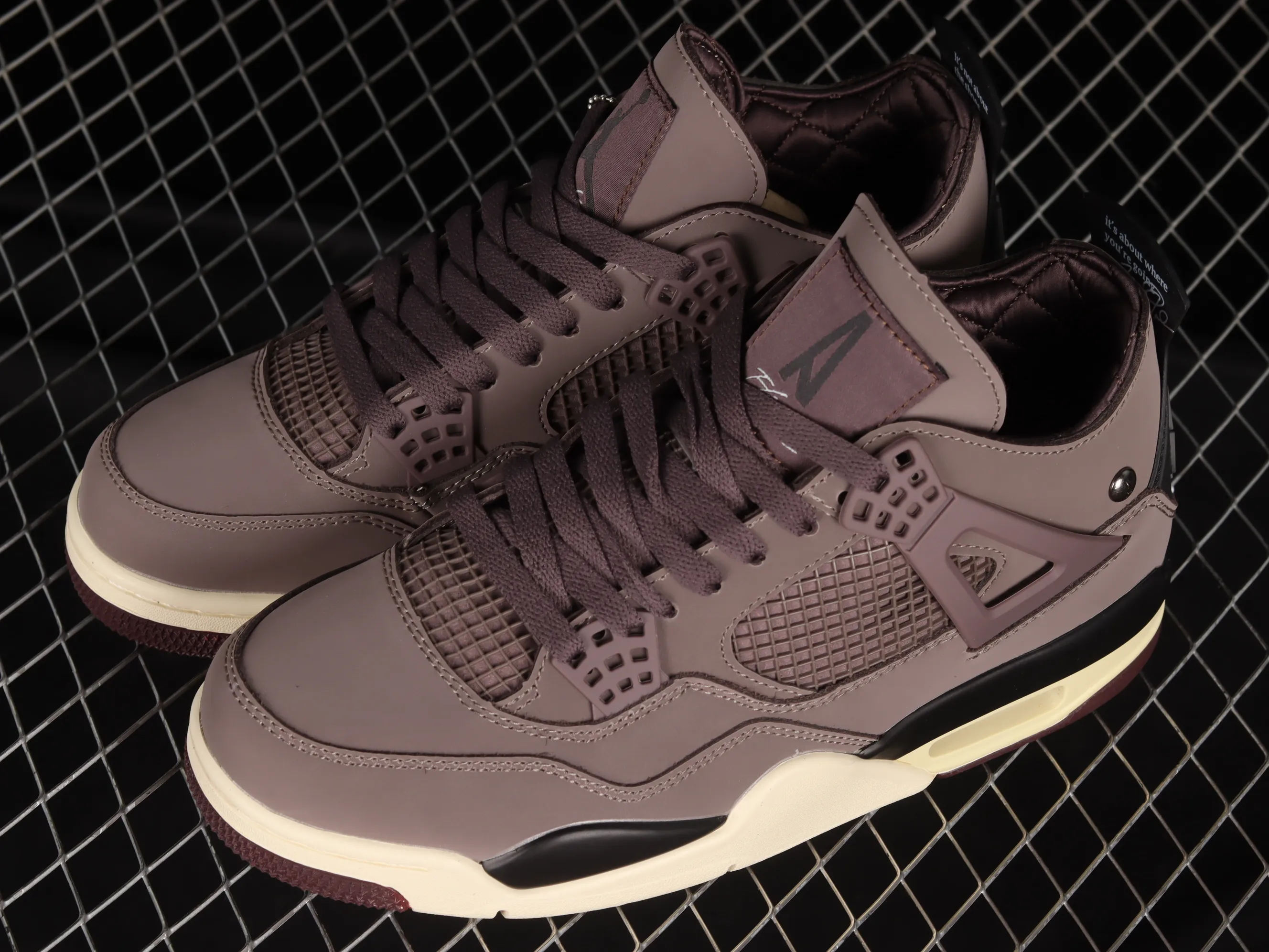 All categories Air Jordan Jordan series basketball shoes Air Jordan 4 A Ma Maniére x Air Jordan 4 "Violet Ore" AJ4 Joe 4 joint model Burgundy red DV6773-220
